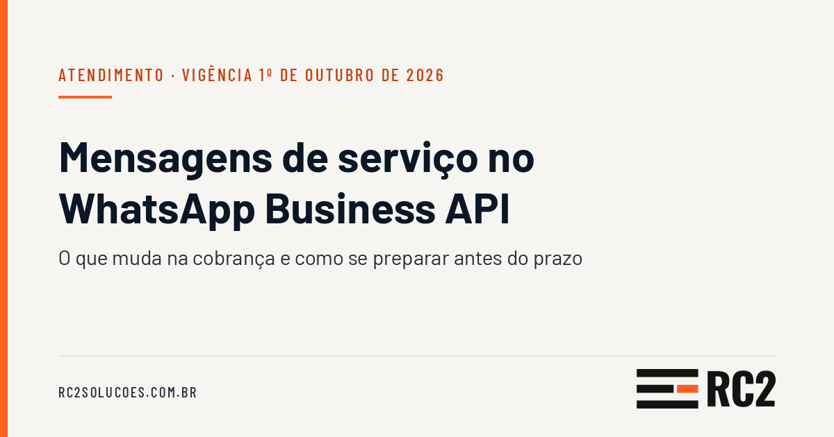 Mensagens de serviço no WhatsApp Business API: como se preparar